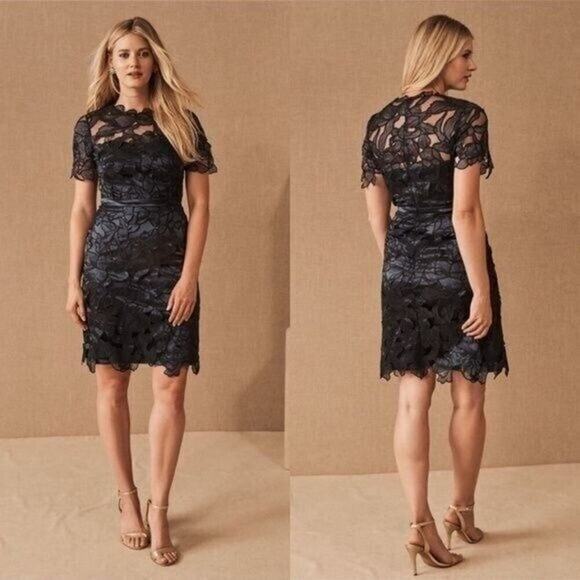 BHLDN x JS Collections Winton Floral Cocktail Sheath Dress Midnight - Picture 1 of 8